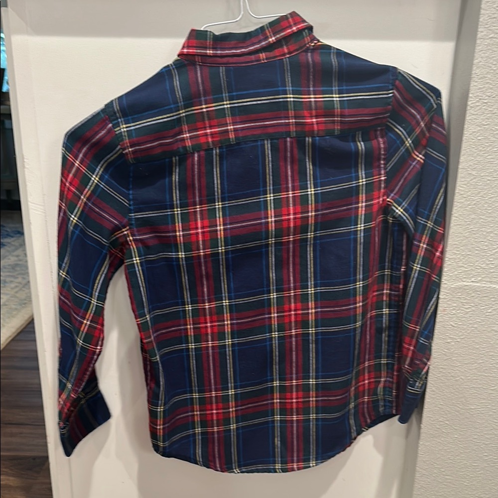 Wrangler Blue and Red Plaid Button Down Shirt - Picture 4 of 4